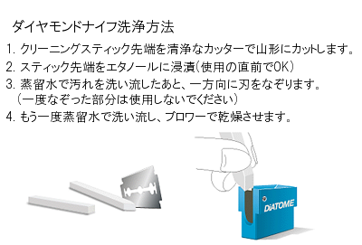 ダイヤモンドナイフ洗浄方法
